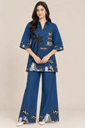 2 Pcs Women's Stitched Grip Printed Co-Ord Set