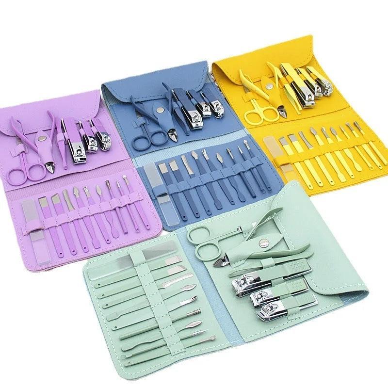 Stainless Steel Mani Pedi Kit Multicolor