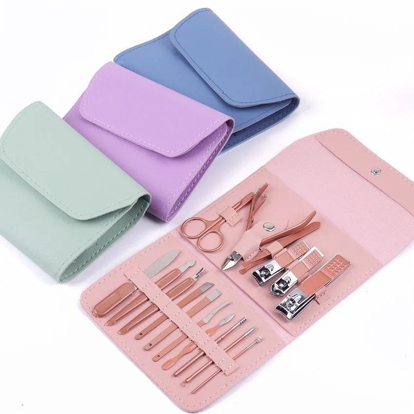 Stainless Steel Mani Pedi Kit Multicolor