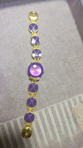 Women's Purple Gold Quartz Watch 35mm Stainless Steel Strap