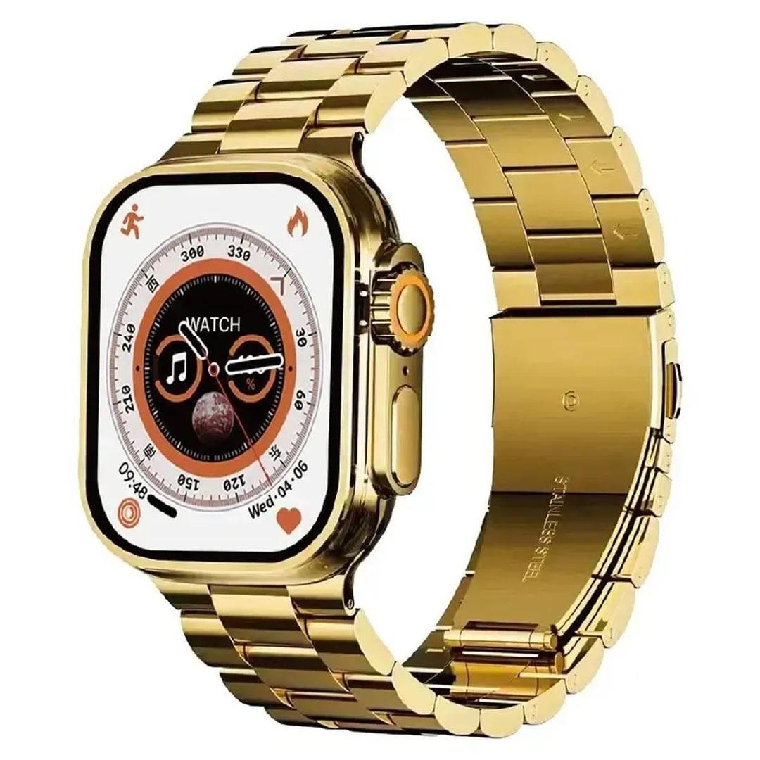 Health Smart Watch Gold Orange Bluetooth 5.3