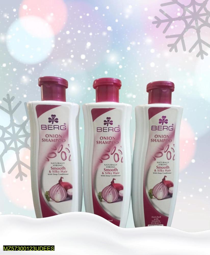 Premium Onion Shampoo Pack 3 Bottles for Hair Fall Control