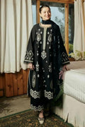 Black Embroidered Lawn 3Pcs Set for Women