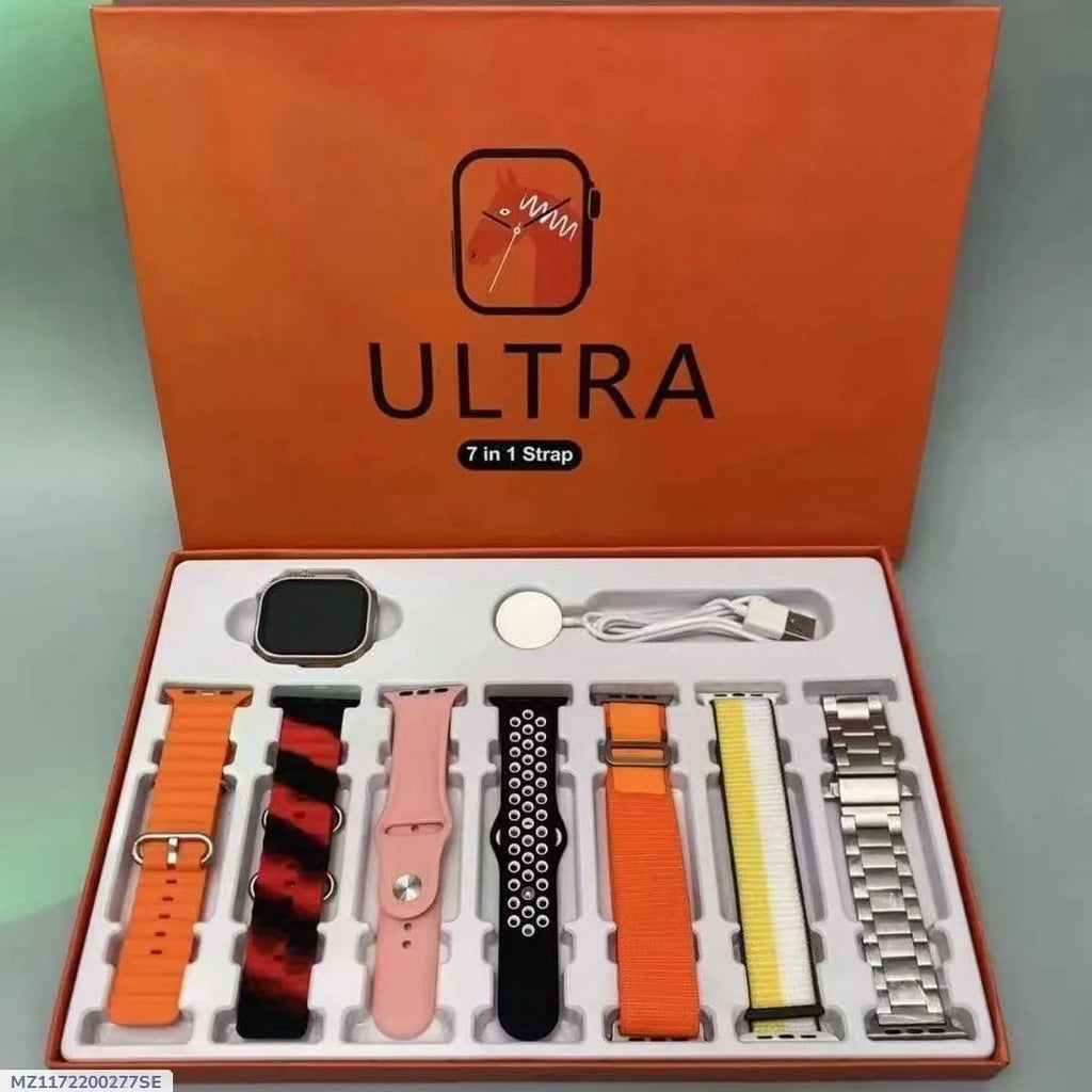 7-in-1 Smartwatch Ultra 2 Black Aluminum GPS NFC