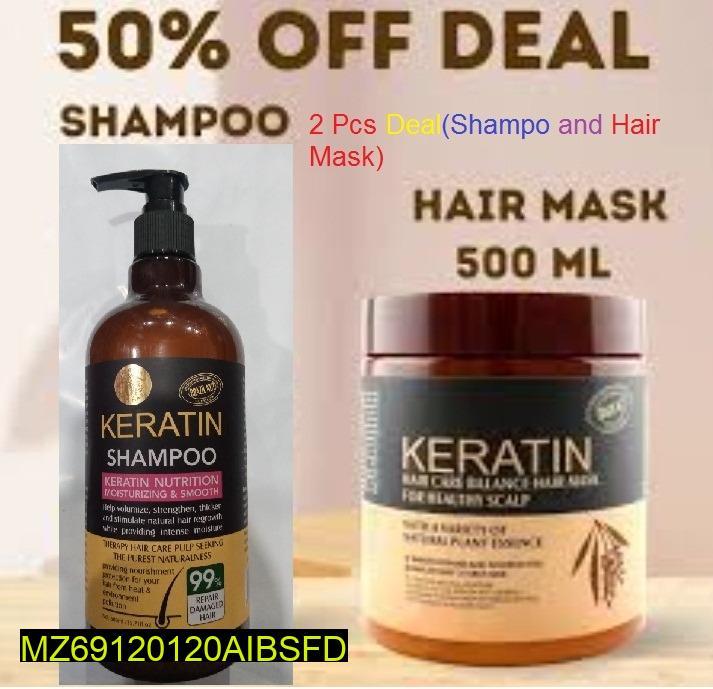 Premium Kertain Hair Care Set 500ml Shampoo + Mask