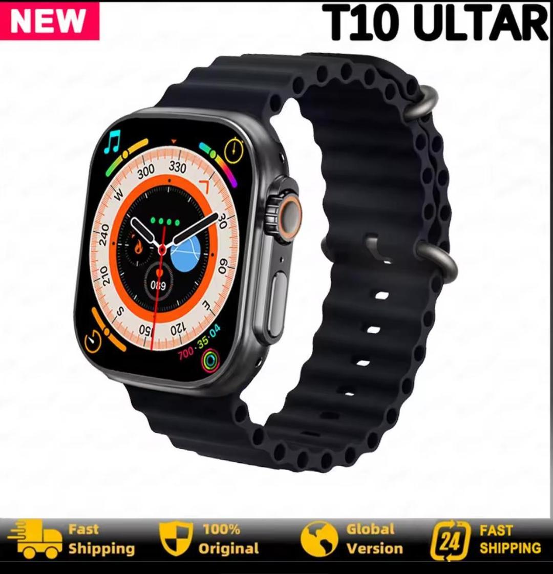 T10 Ultra 2 Smart Watch Orange Silicone Bluetooth 5 Fitness Tracker