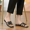 Women's Black Rexine Casual Flats Size 36-41