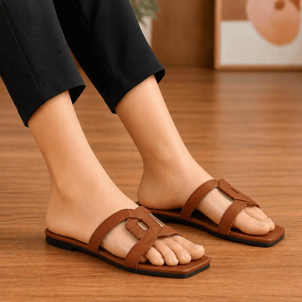 Stylish Transparent Flat - 067- Mustard