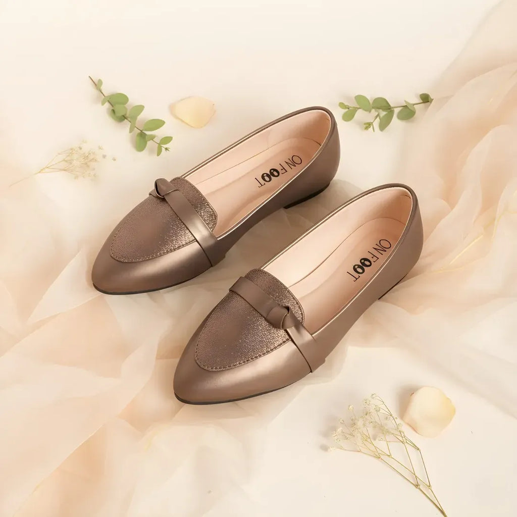 Brown Leather Loafers for Women, Classic Design, Comfortable Walk