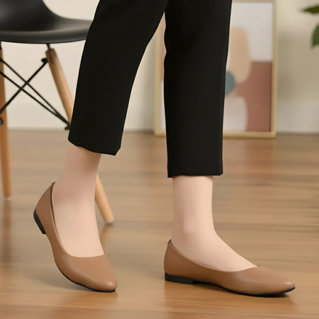 Mustard Flat Heels for Women Comfortable Walk