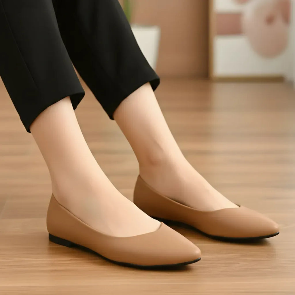 Mustard Flat Heels for Women Comfortable Walk