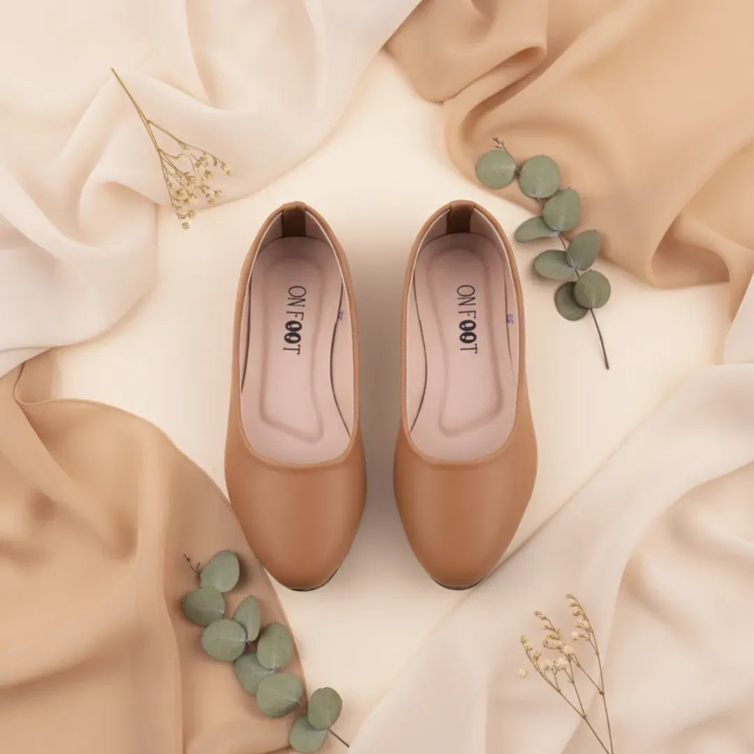 Mustard Flat Heels for Women Comfortable Walk