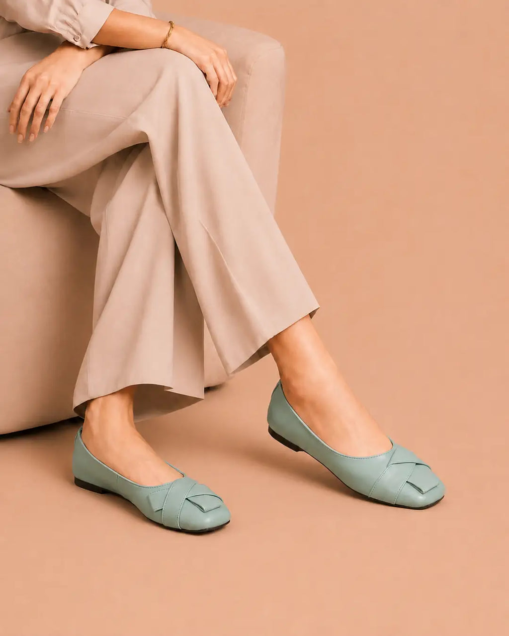 Grace Bow Pumps - 076 - C Green