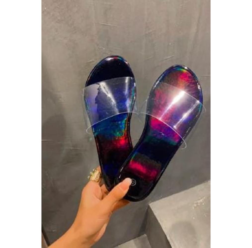 Women's Rexine Iridescent Flat Flats Size 6-11