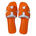 Orange Women's Casual Rexine Slides Sizes 6-11