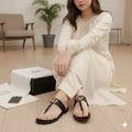 Women's Black Formal Flats Slip-On Comfort for Weddings & Office