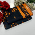 Orange Printed Polo Cotton Shirt & Trouser Set 2 Pcs