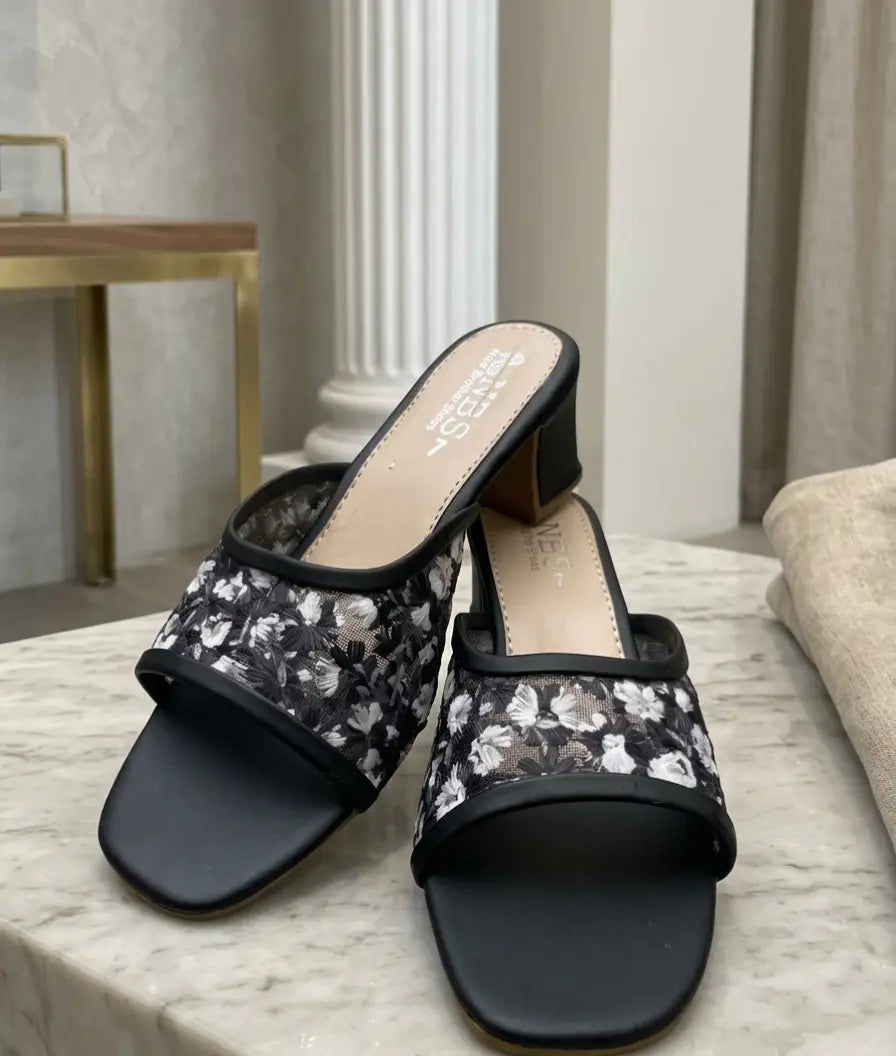 Women's Microfiber Fancy Block Heels