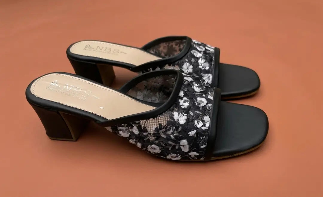 Women's Microfiber Fancy Block Heels