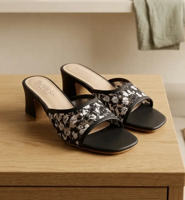 Women's Microfiber Fancy Block Heels