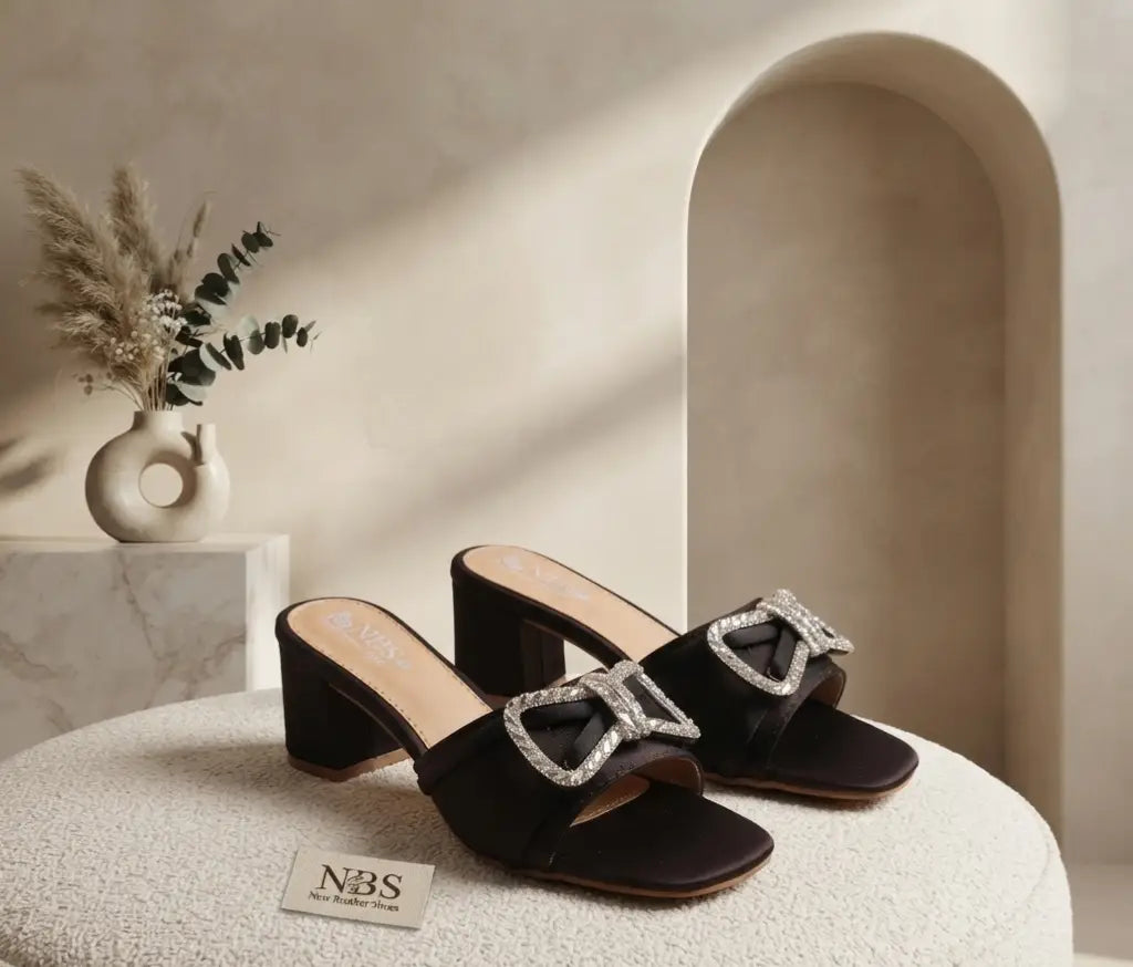 Women's Microfiber Fancy Block Heels