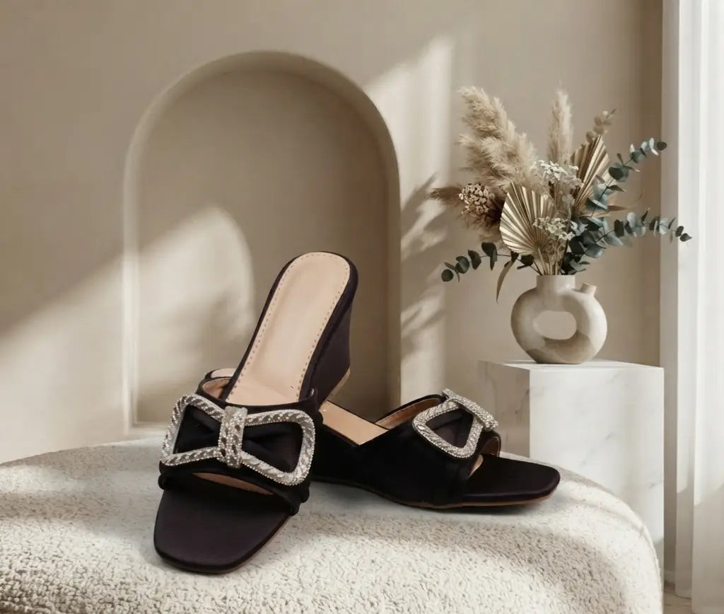 Women's Microfiber Fancy Block Heels