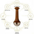 Kansa Wand Face & Foot Massager | Ayurvedic Bronze Massage Tool with Wooden Handle | For Face, Neck, Head & Body