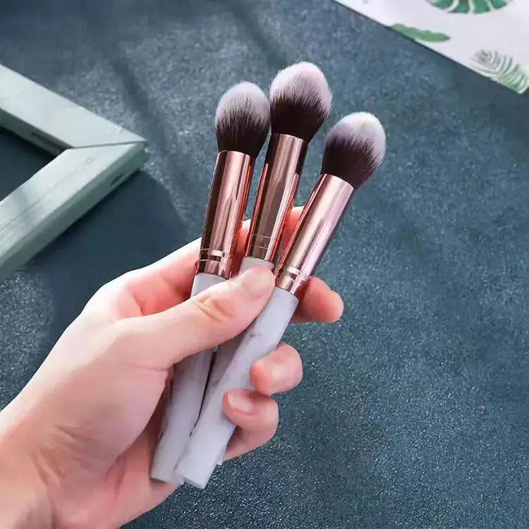Marble Contour Brush with Fur Brush for Makeup