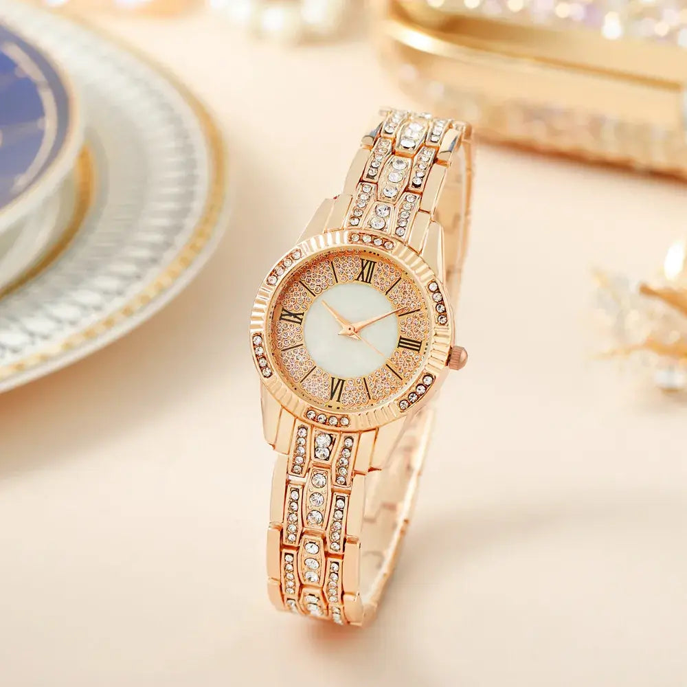 2022 Luxury Women's Watch with Rhinestone Bracelet