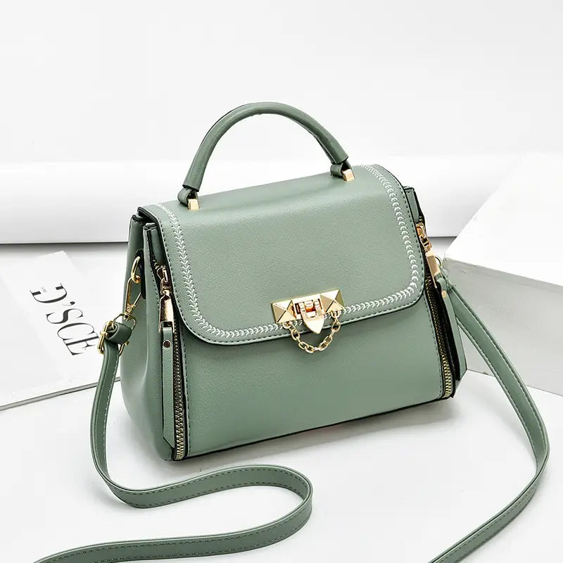 Pink Leather Shoulder Bag for Women 2021