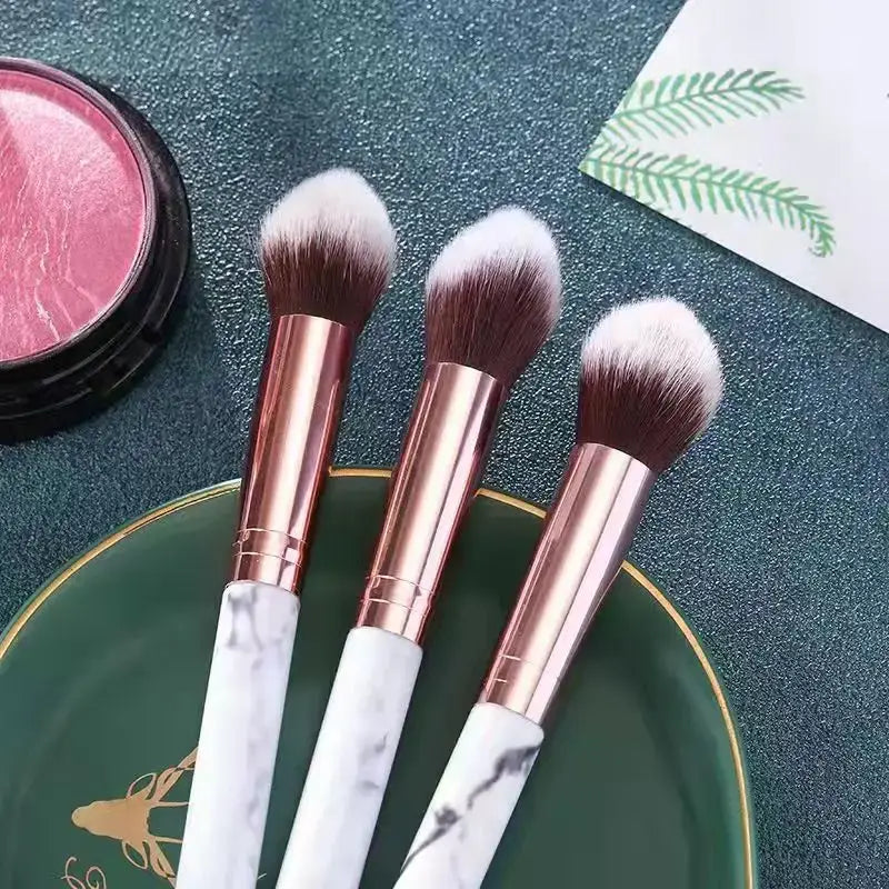 Marble Contour Brush with Fur Brush for Makeup