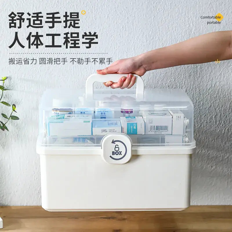 Younai Multi-Layer Medicine Storage Box White