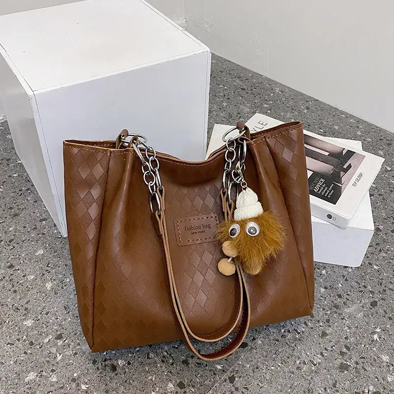 Women's Large Capacity Shoulder Tote Bag Beige