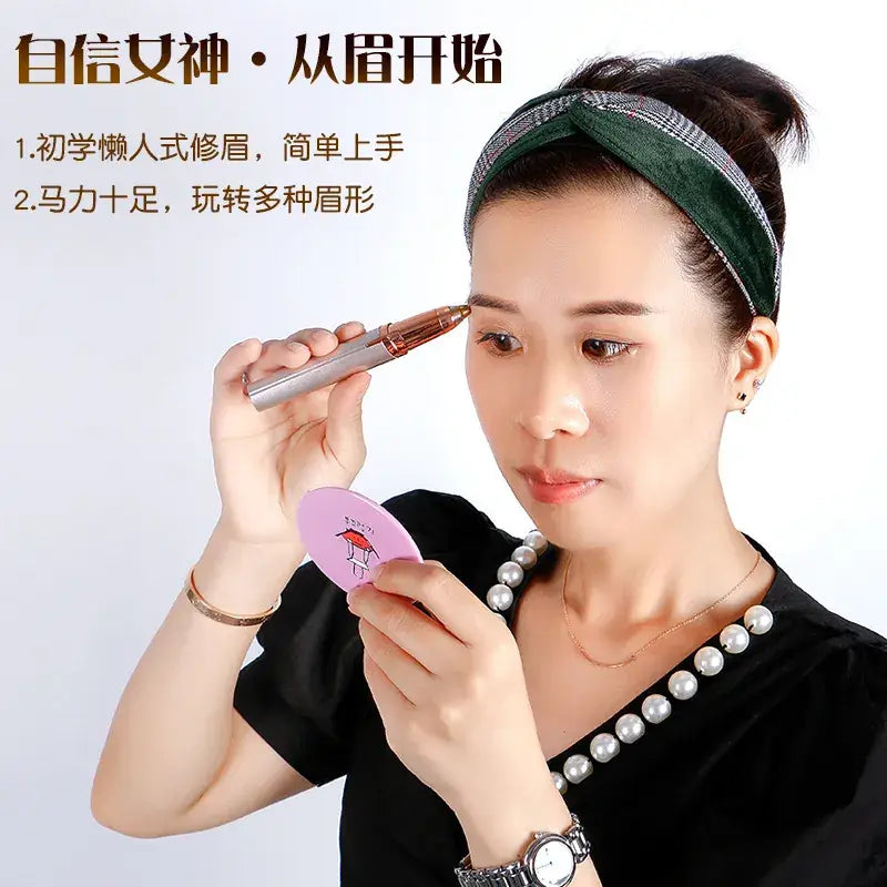 Electric Eyebrow Trimmer for Women Rose Gold