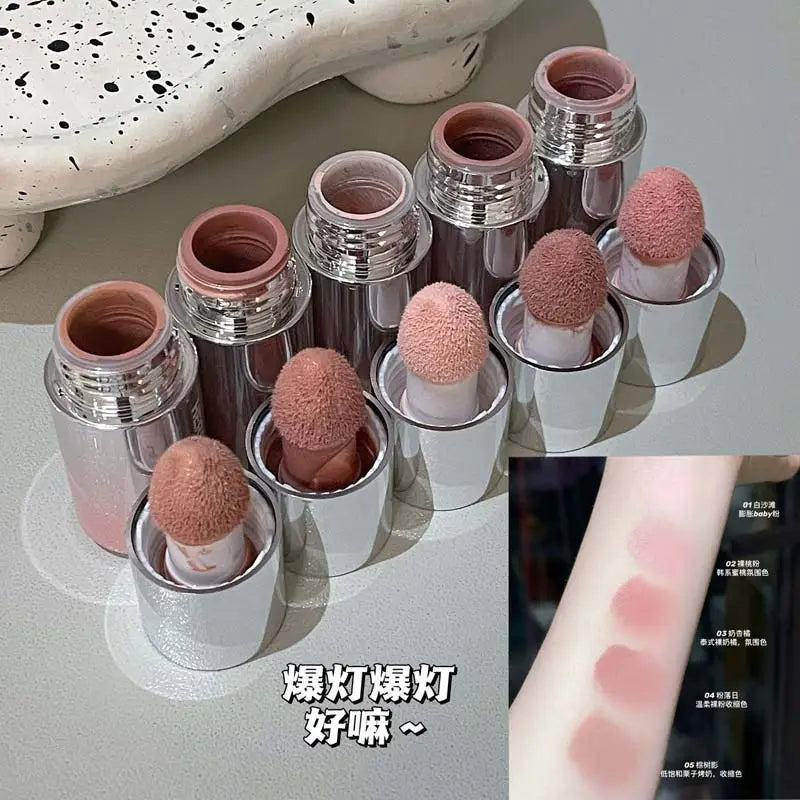 Korean Matte Blush Liquid Orange Low Saturation