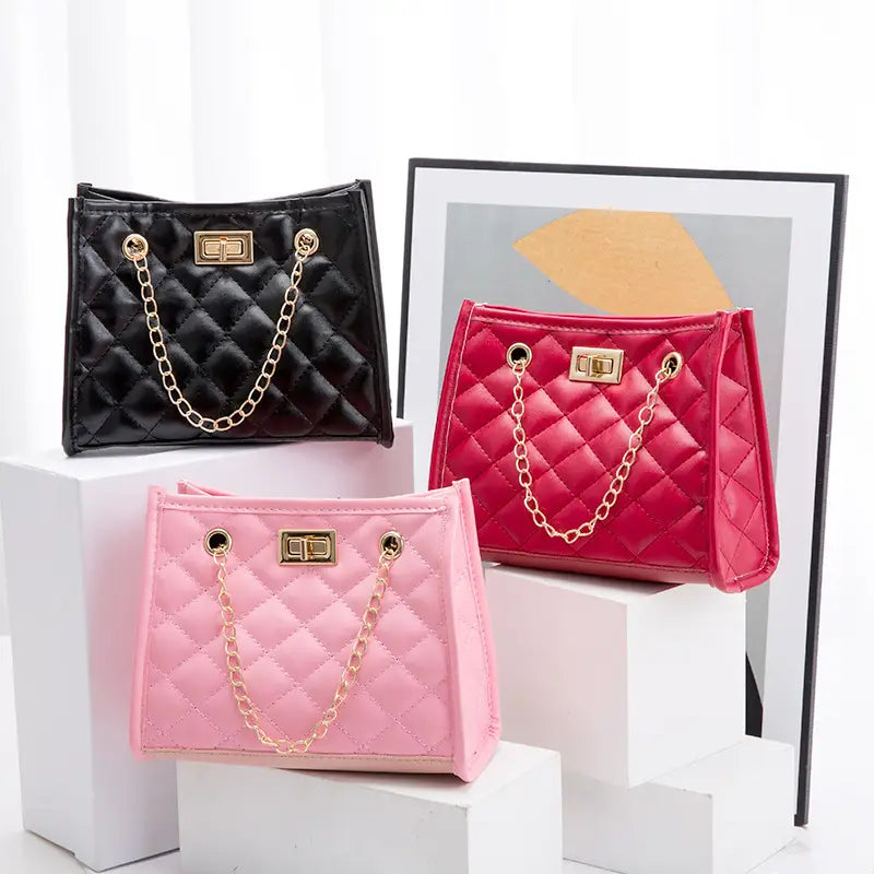 Red Quilted Chain Bag for Women 2023