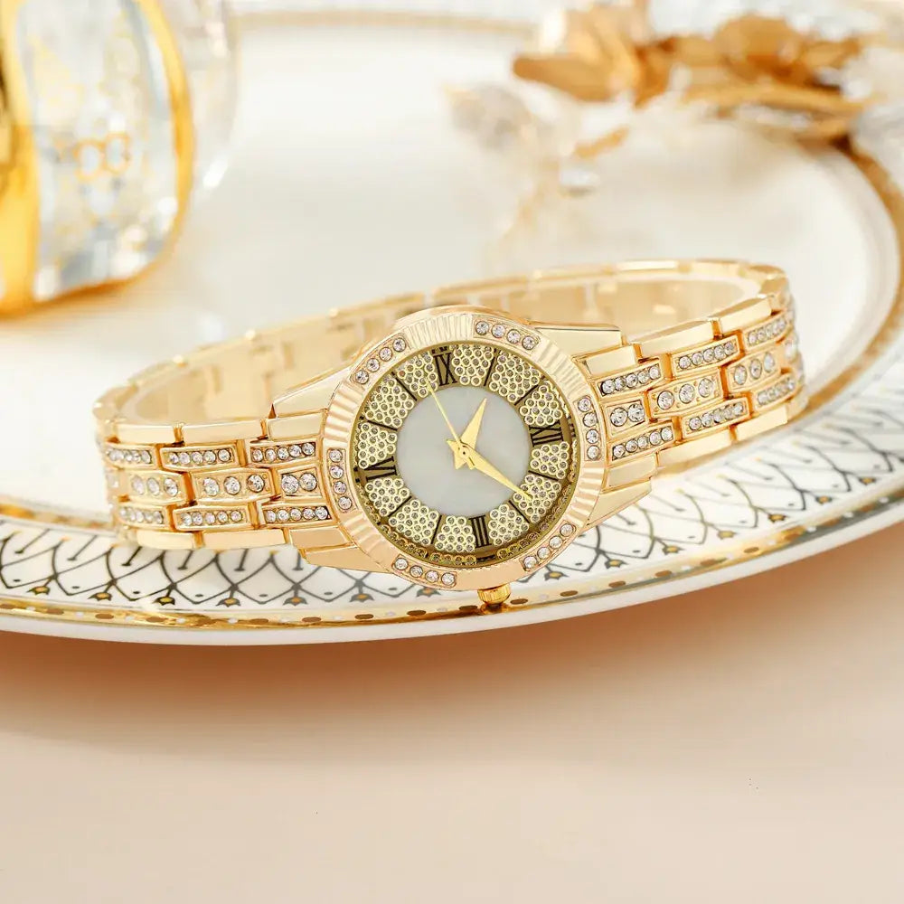 2022 Luxury Women's Watch with Rhinestone Bracelet