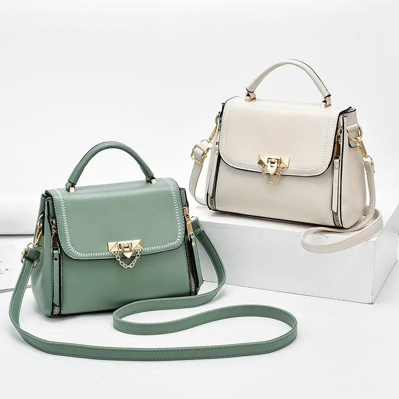 Pink Leather Shoulder Bag for Women 2021