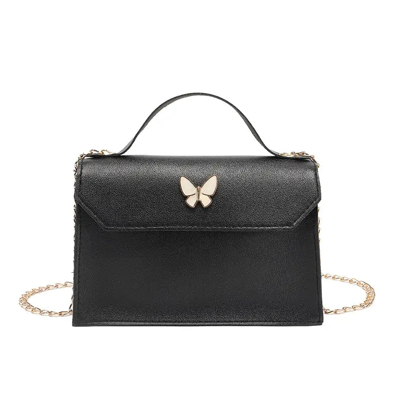 Black Butterfly Mini Shoulder Bag for Women 2022
