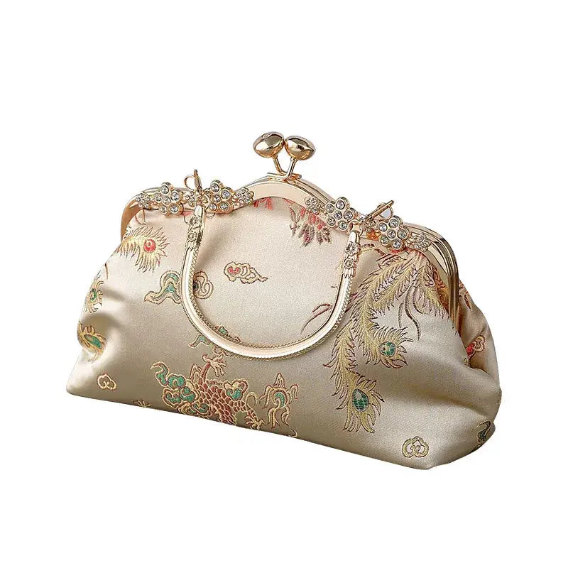 Vintage Embroidered Banquet Bag for Women