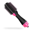 Hot Air Hair Straightener with Pink Brush & Negative Ion Technology