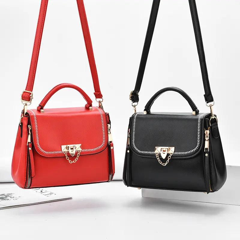 Pink Leather Shoulder Bag for Women 2021