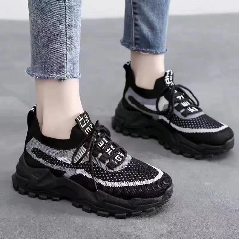 Shoes for Women Summer New Style Women's Dad Shoes Trendy Women's Shoes Fly Woven Breathable Sports Shoes Women's Foreign Trade Wholesale Women's Shoes