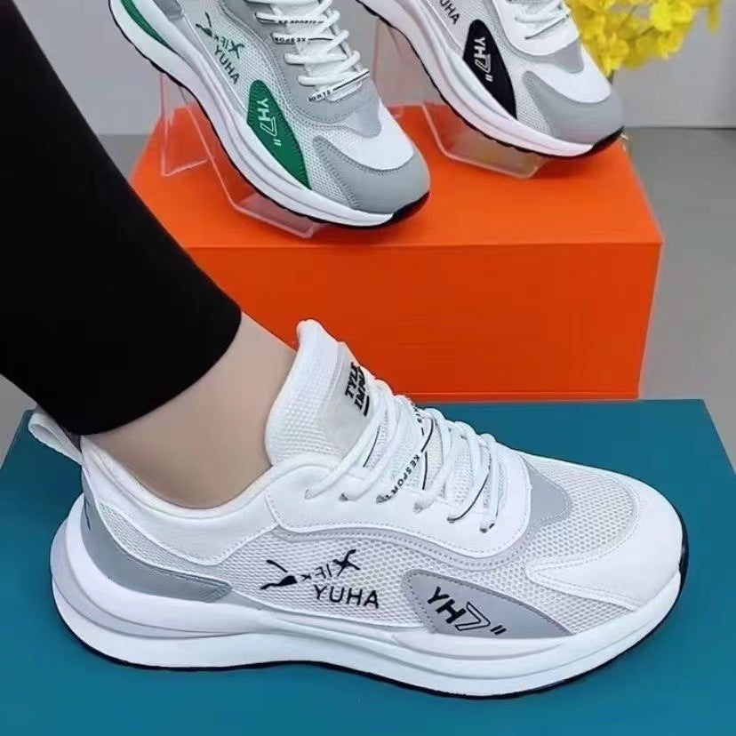Men's and Women's Same Sports Shoes, Mesh Breathable Dad Shoes, Casual Soft Sole Fashion Running Couple Shoes, Fly-Knit Sports Shoes