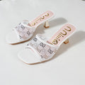 High-Heeled Women's Slippers, Fashionable Breathable Mesh Women's Sandals, African Women's Shoes, Cross-Border Supply Slippers Heels