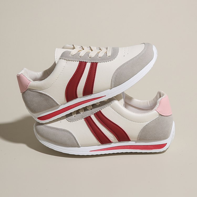 2026 Autumn New Lace-Up Casual Sports Shoes Soft-Soled Running Shoes Versatile Student Shoes Flat Non-Slip Women's Shoes