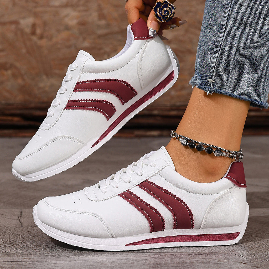 2026 Autumn New Lace-Up Casual Sports Shoes Soft-Soled Running Shoes Versatile Student Shoes Flat Non-Slip Women's Shoes