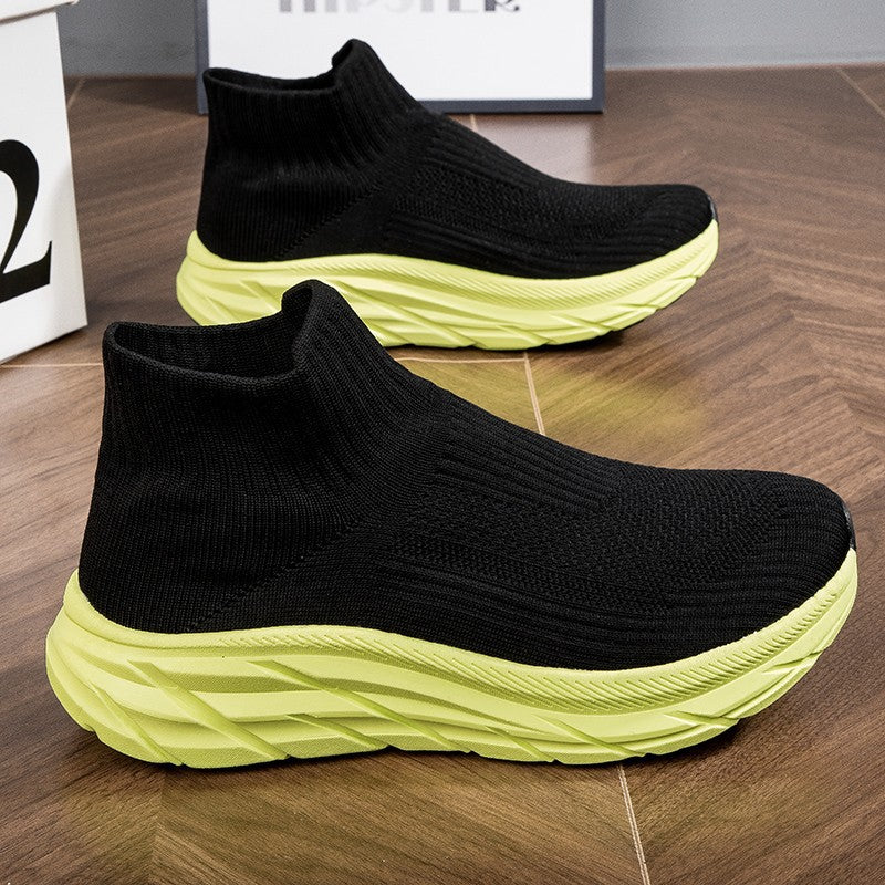 2025 Foreign Trade New Casual Shoes Thick Sole Increased Slip-on Women's Shoes Lazy Lovers Socks Mouth sneaker