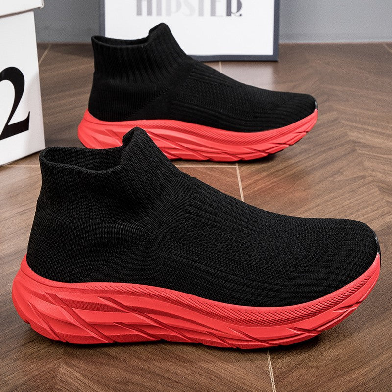 2025 Foreign Trade New Casual Shoes Thick Sole Increased Slip-on Women's Shoes Lazy Lovers Socks Mouth sneaker