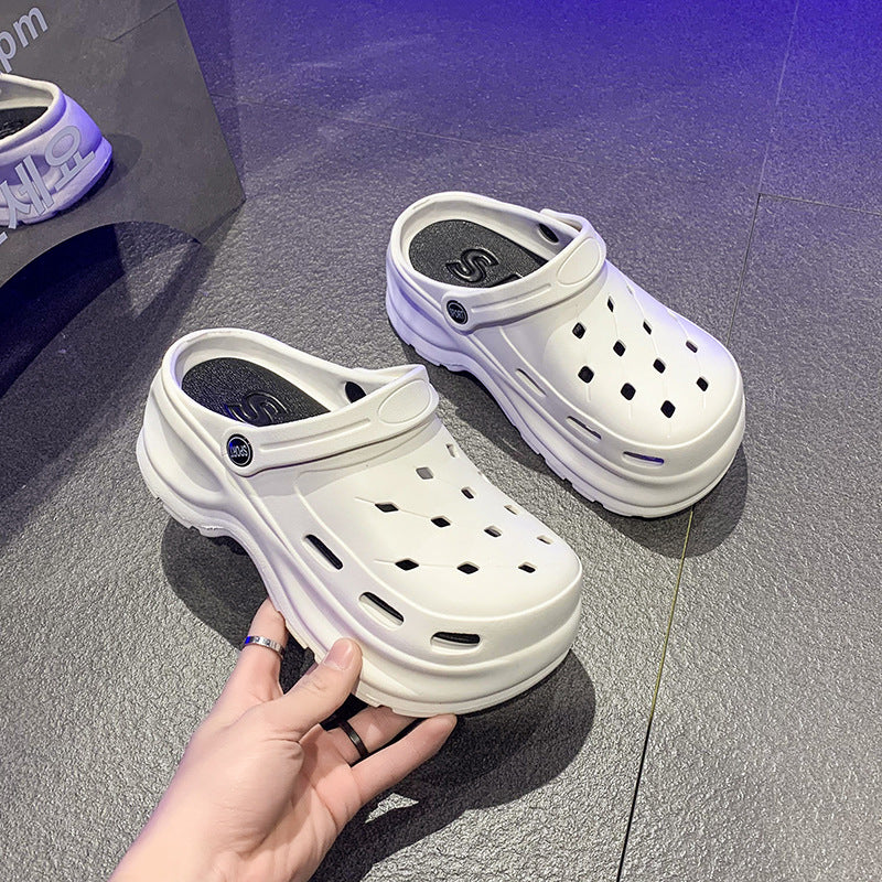 Thick Bottom Flip-Flops Men's Outer Wear Summer 2024 New Fashionable High-end Non-slip Beach Wear-resistant Small Height-increasing Slippers